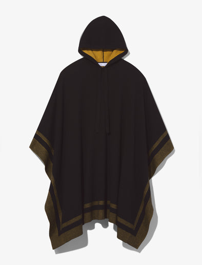 Still Life image of Cashmere Blend Poncho in BLACK/DARK SAND