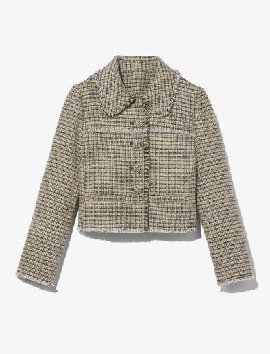Still Life image of Cropped Tweed Jacket in YELLOW MULTI