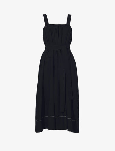 Still Life image of Drapey Suiting Belted Dress in BLACK