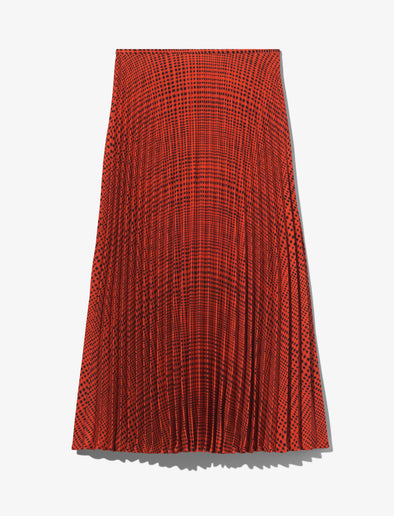 Still Life image of Pleatable Crepe Midi Skirt
in VERMILLION/BLACK