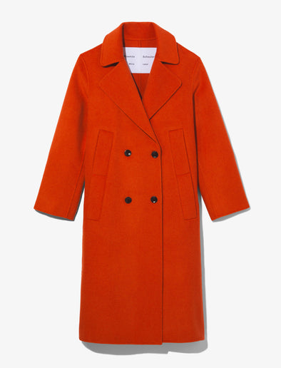 Still Life image of Melton Double Face Coat in VERMILLION MELANGE