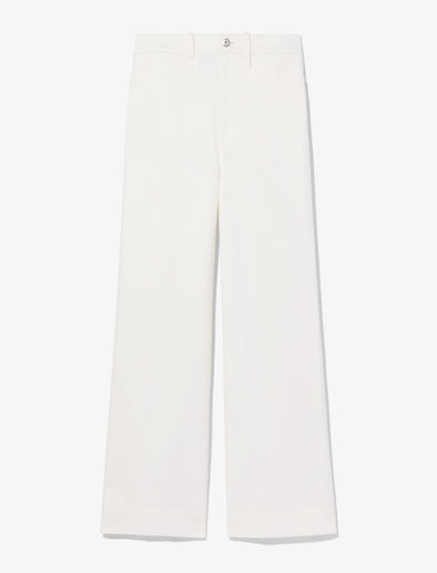 Flat image of Cotton Twill Culotte in off white