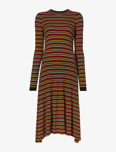 Still Life image of Stripe Knit Dress in VERMILLION MULTI