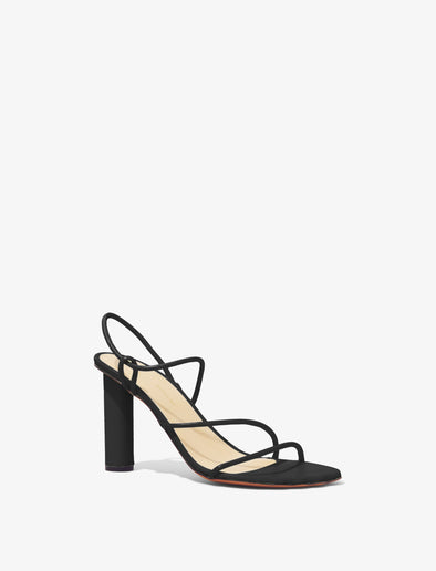 3/4 Front image of Sculpt Sandals in BLACK