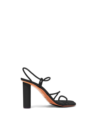 3/4 Back image of Sculpt Sandals in BLACK