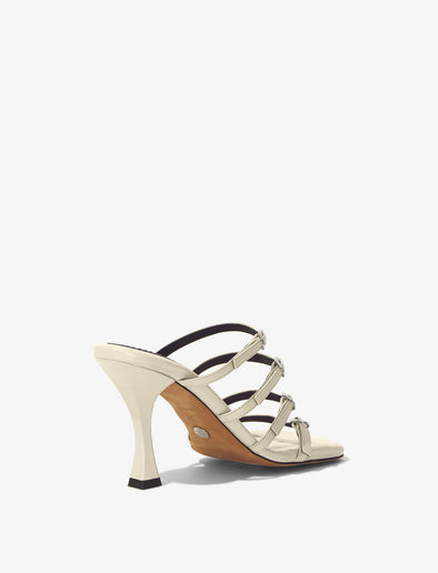 3/4 Back image of Square Sandals in Natural