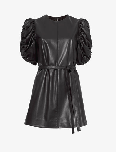 Still Life image of Leather Belted Top in BLACK
