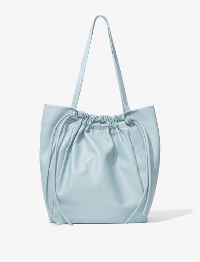 Back image of Drawstring Tote in BLUE STONE