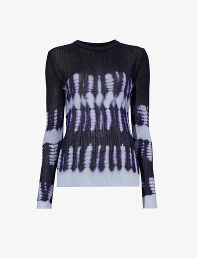 Still Life image of Viscose Knit Tie Dye Top in BLUE MULTI