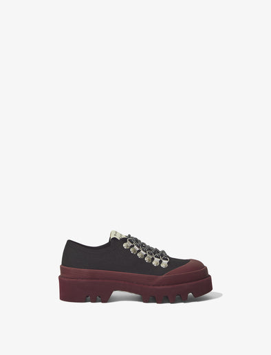 Proenza Schouler side image of Fabri Lace Up Shoe in black