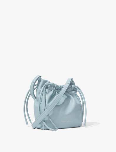 Side image of Drawstring Pouch in BLUE STONE
