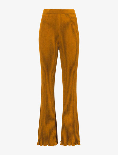 Still Life image of Velvet Rib Knit Pants in OCHRE