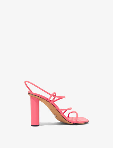 3/4 Back image of Sculpt Sandals - 90MM in Medium Pink