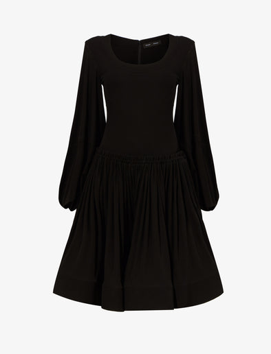 Still Life image of Viscose Crepe Jersey Dress in BLACK