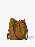 Side image of Nylon Drawstring Tote in FATIGUE