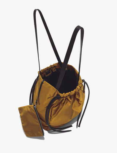 Interior image of Nylon Drawstring Tote in FATIGUE