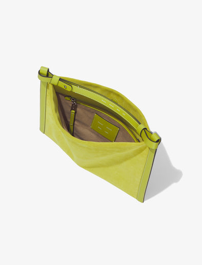 Aerial image of Minetta Suede Bag in MATCHA