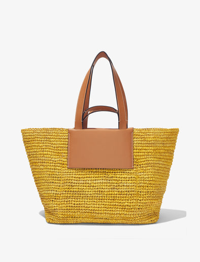 Back image of Large Morris Raffia Tote in SUN