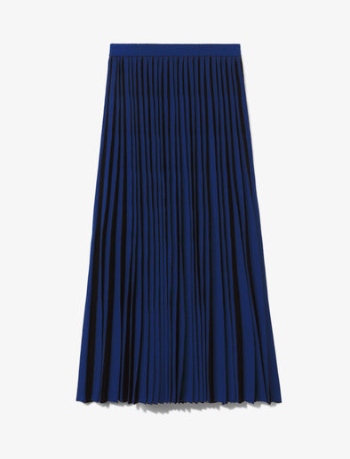 Flat image of Sheer Stripe Knit Skirt in cerulean/black