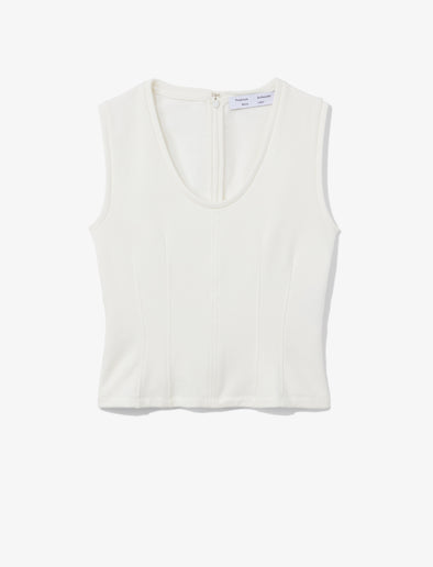 Flat image of Sweatshirt Tank Top in off white