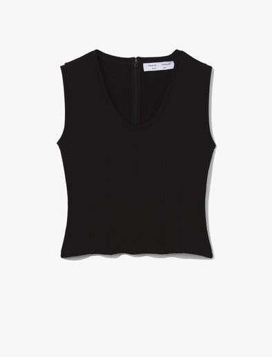 Flat image of Sweatshirt Tank Top in black