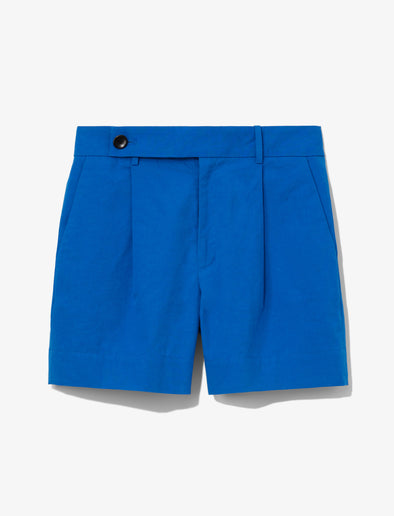 Flat image of Cotton Linen Shorts in cerulean