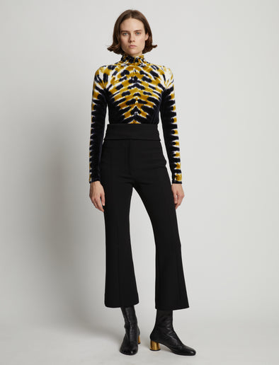 Front image of model wearing Wool Bi-Stretch Suiting Pants in black