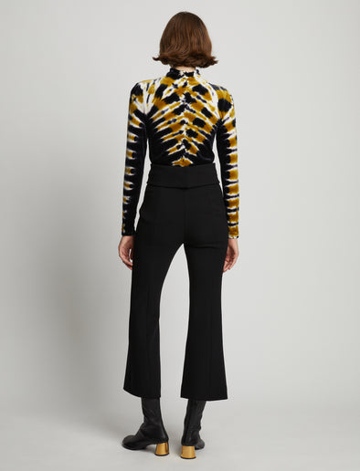 Back image of model wearing Wool Bi-Stretch Suiting Pants in black