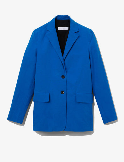 Flat image of Cotton Linen Blazer in cerulean