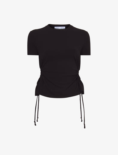 Flat image of Side Slit T-Shirt in black