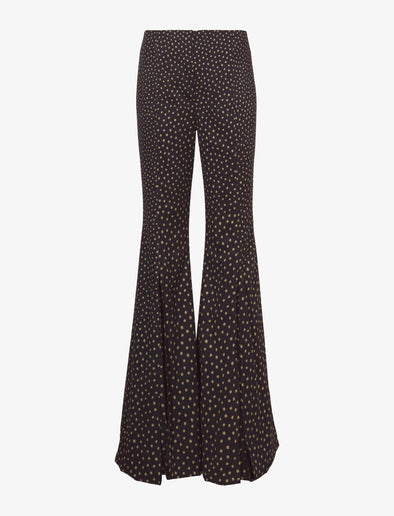 Flat image of Printed Dot Cady Pants in khaki multi