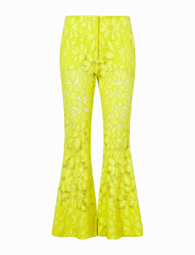 Flat image of Lace Pants in citron