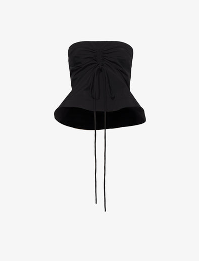 Flat image of Technical Nylon Strapless Top in black