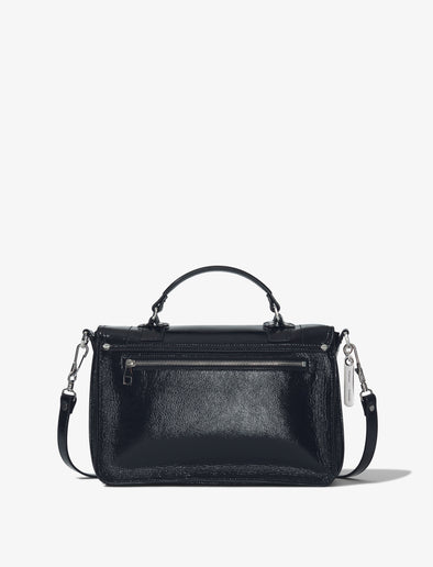 Back image of Crinkled Patent PS1 Medium Bag in BLACK.jpg