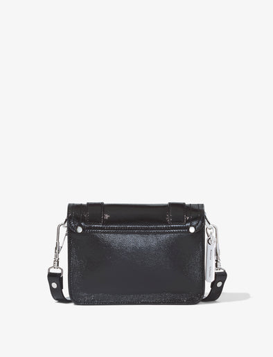 Back image of Crinkled Patent PS1 Mini Crossbody Bag in BLACK.jpg