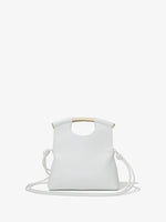 Front image of Small Bar Bag in OPTIC WHITE with handles up