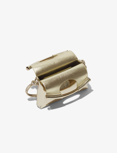 Interior image of Metallic Small Bar Bag in LIGHT GOLD