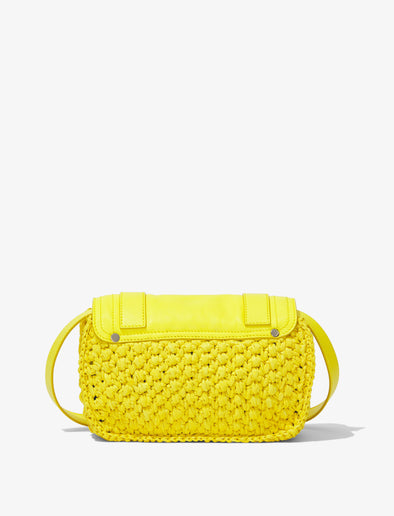 Back image of Raffia PS1 Mini Crossbody Bag in CANARY YELLOW