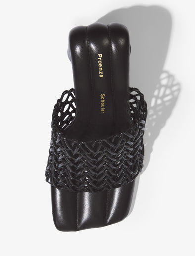 Aerial image of Arc Woven Slides in black