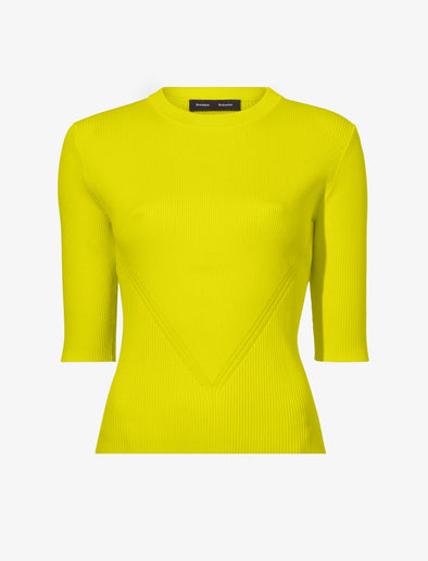 Flat image of Viscose Knit Top in sulphur