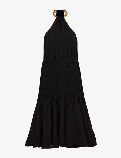 Flat image of Stretch Nylon Dress in black
