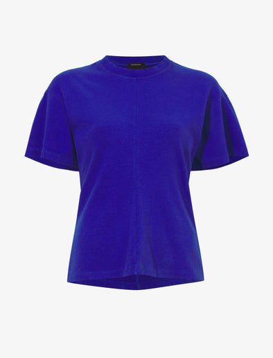 Flat image of Eco Cotton Waisted T-Shirt in cobalt