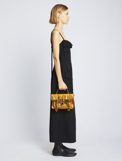 Image of model wearing Metallic PS1 Tiny Bag in GOLD