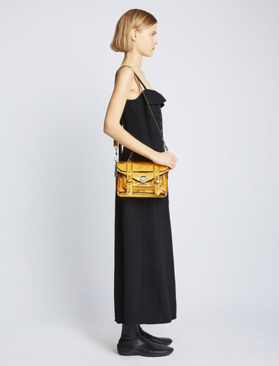 Image of model wearing Metallic PS1 Tiny Bag in GOLD