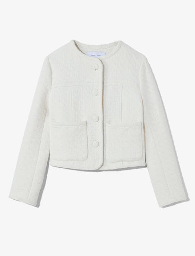 Still Life image of Tweed Cropped Jacket in OFF WHITE