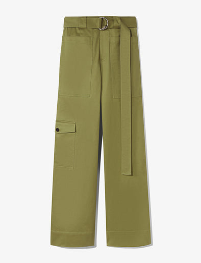 Still Life image of Cotton Twill Cargo Pants in KHAKI GREEN