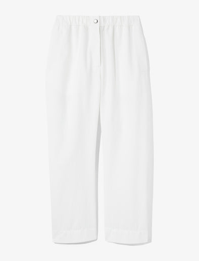 Still Life image of Solid Cotton Linen Easy Pants in OFF WHITE