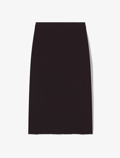 Still Life image of Pointelle Rib Knit Skirt in BLACK