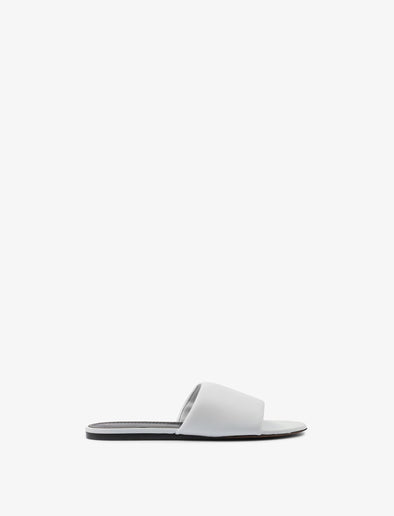 Front image of Lamb Flat Slide in White.jpg