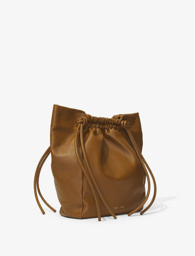 Side image of Drawstring Tote in BARK